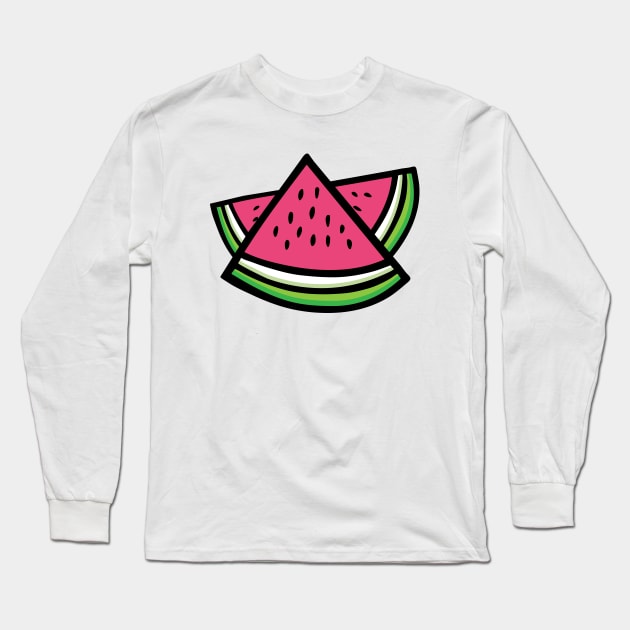 Watermelon Long Sleeve T-Shirt by majoihart